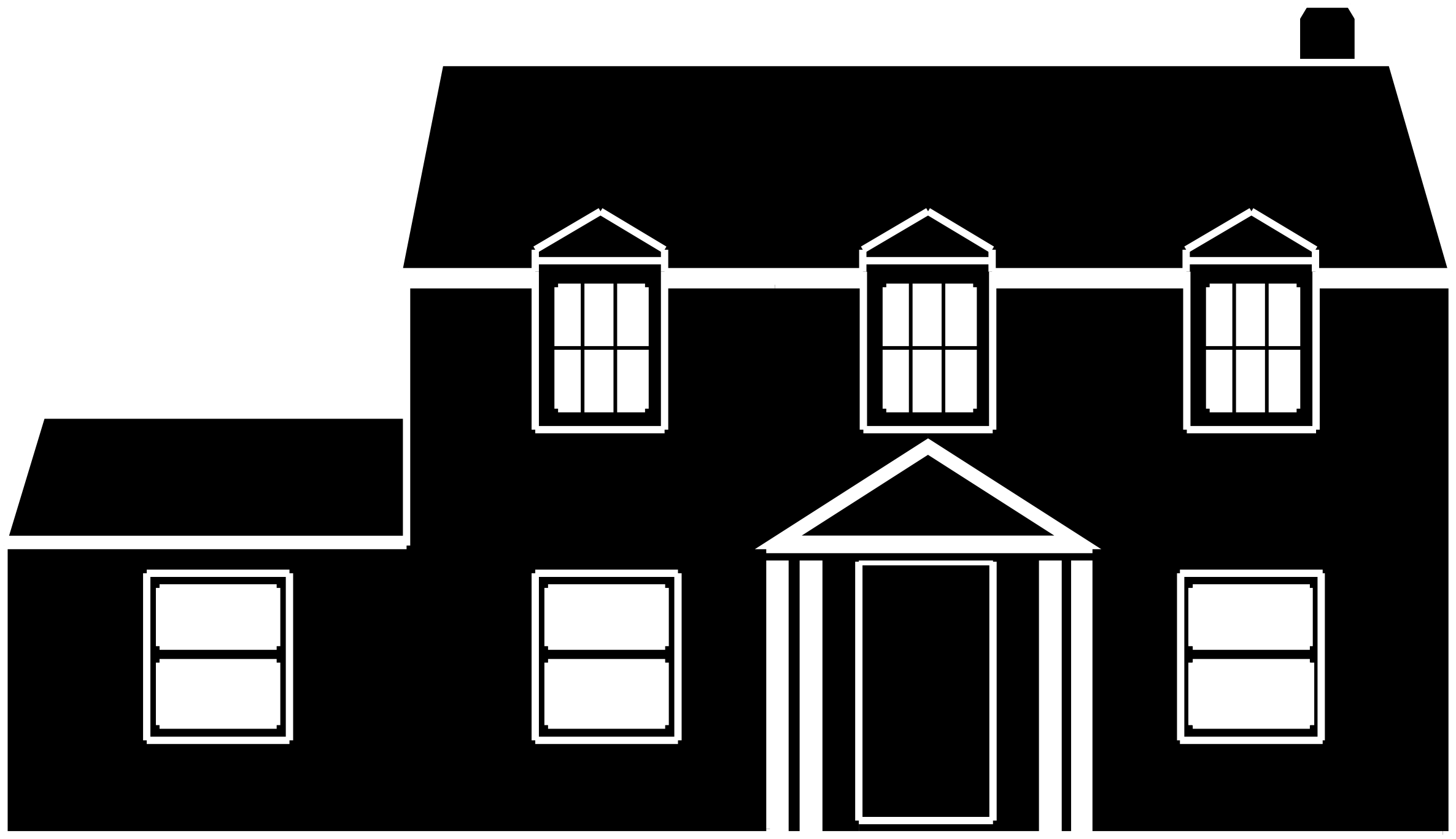 House black and white clipart