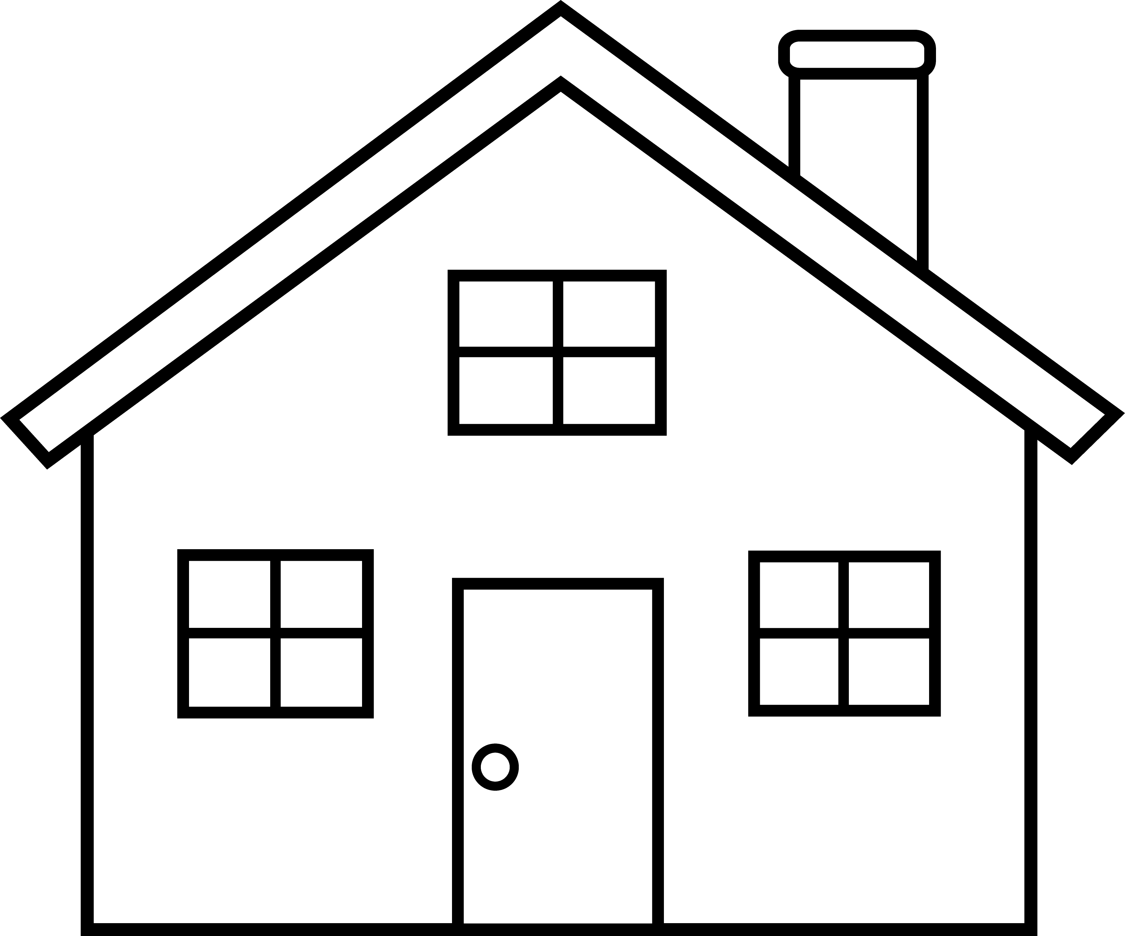 Line - House Black And White, Transparent background PNG HD thumbnail