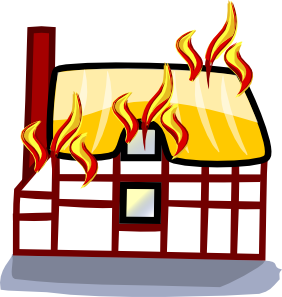 House Fire Insurance Clip Art - House On Fire, Transparent background PNG HD thumbnail