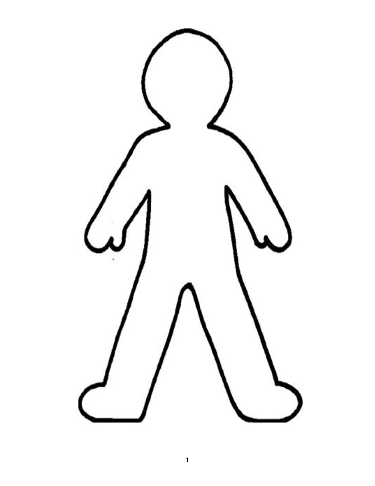 Png Human Body Outline - Doll Outline Template   Clipart Best, Transparent background PNG HD thumbnail