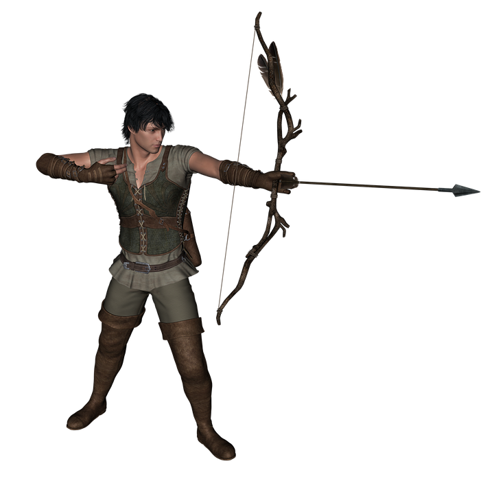 Hunter, Man, Fantasy, Pose, Isolated, Middle Ages - Hunting Pictures, Transparent background PNG HD thumbnail