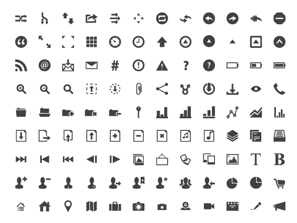 System Icons (100 Icons, PSD,
