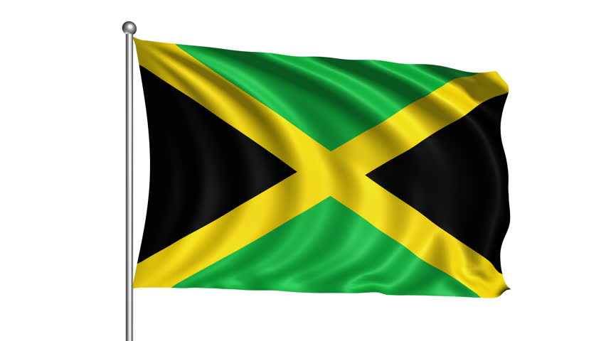 Jamaica Flag With Fabric Structure (4K, Loop, With Alpha Channel) - Jamaican Flag, Transparent background PNG HD thumbnail