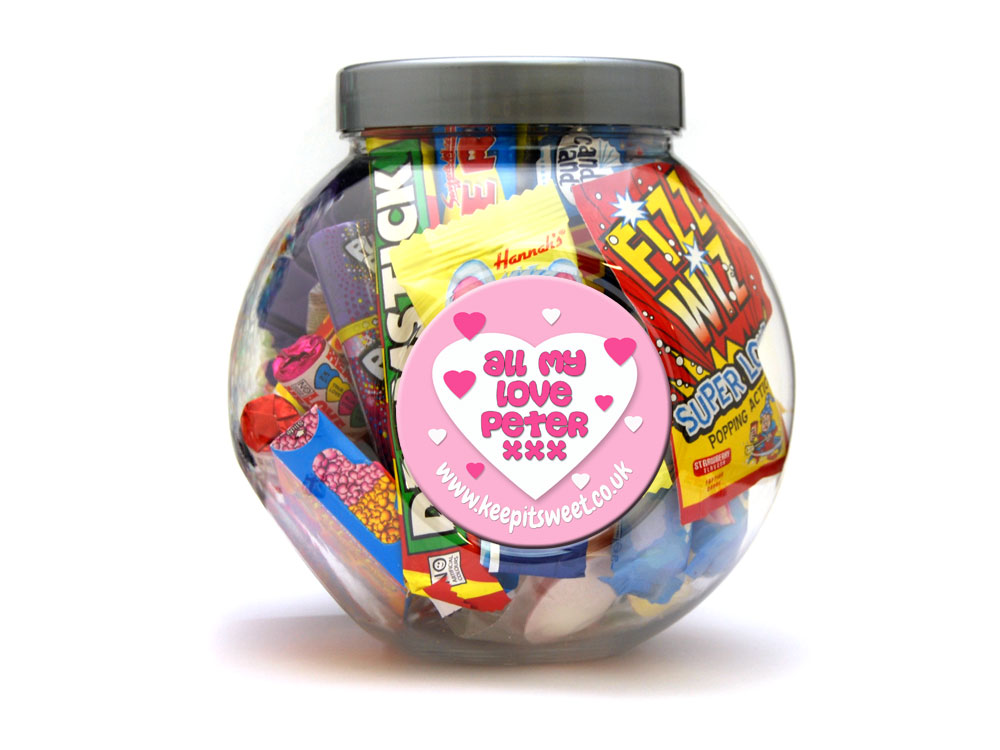 Love Personalised Sweet Jar Large - Jar Of Sweets, Transparent background PNG HD thumbnail