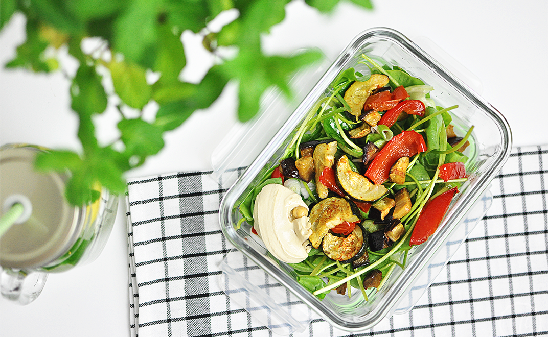 Salat Mit Ofengemüse Und Hummus - Jause, Transparent background PNG HD thumbnail