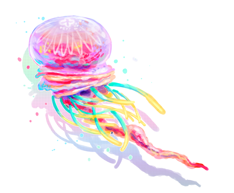 Jellyfish, Hand-painted Jelly