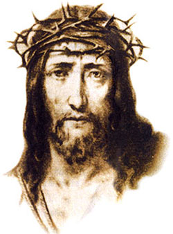 Jesusu0027 Holy Face With Crown Of Thorns. U201C - Jesus Face, Transparent background PNG HD thumbnail