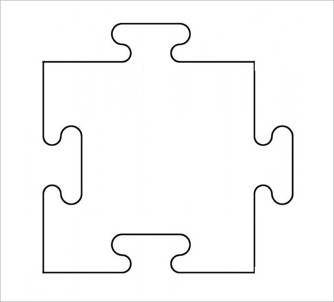 Simple Puzzle Piece Template - Jigsaw Puzzle Pieces, Transparent background PNG HD thumbnail
