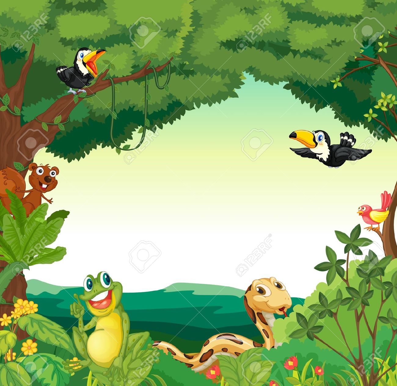 Showing Picture: The Png File Has A - Jungle Scene, Transparent background PNG HD thumbnail