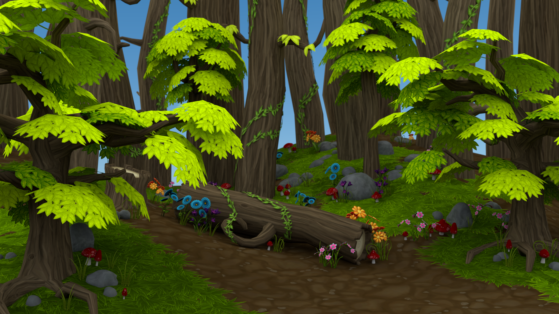 Wiphand Painted Forest Scene Hdpng.com  - Jungle Scene, Transparent background PNG HD thumbnail
