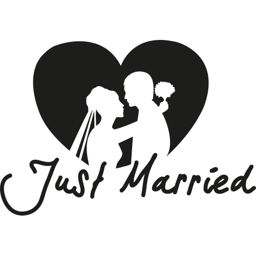 Autosticker   Just Married - Just Married, Transparent background PNG HD thumbnail