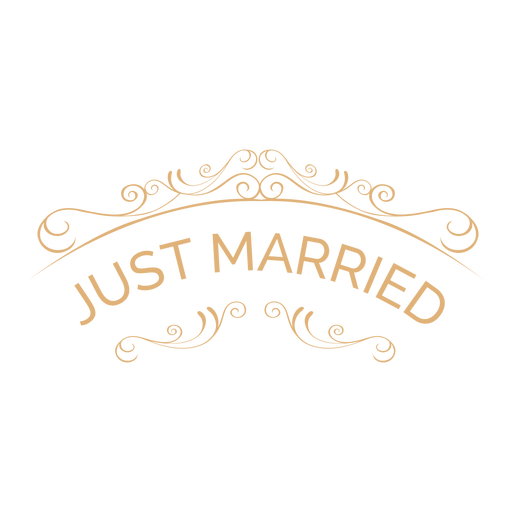 Just Married Wedding Label 5 Png - Just Married, Transparent background PNG HD thumbnail