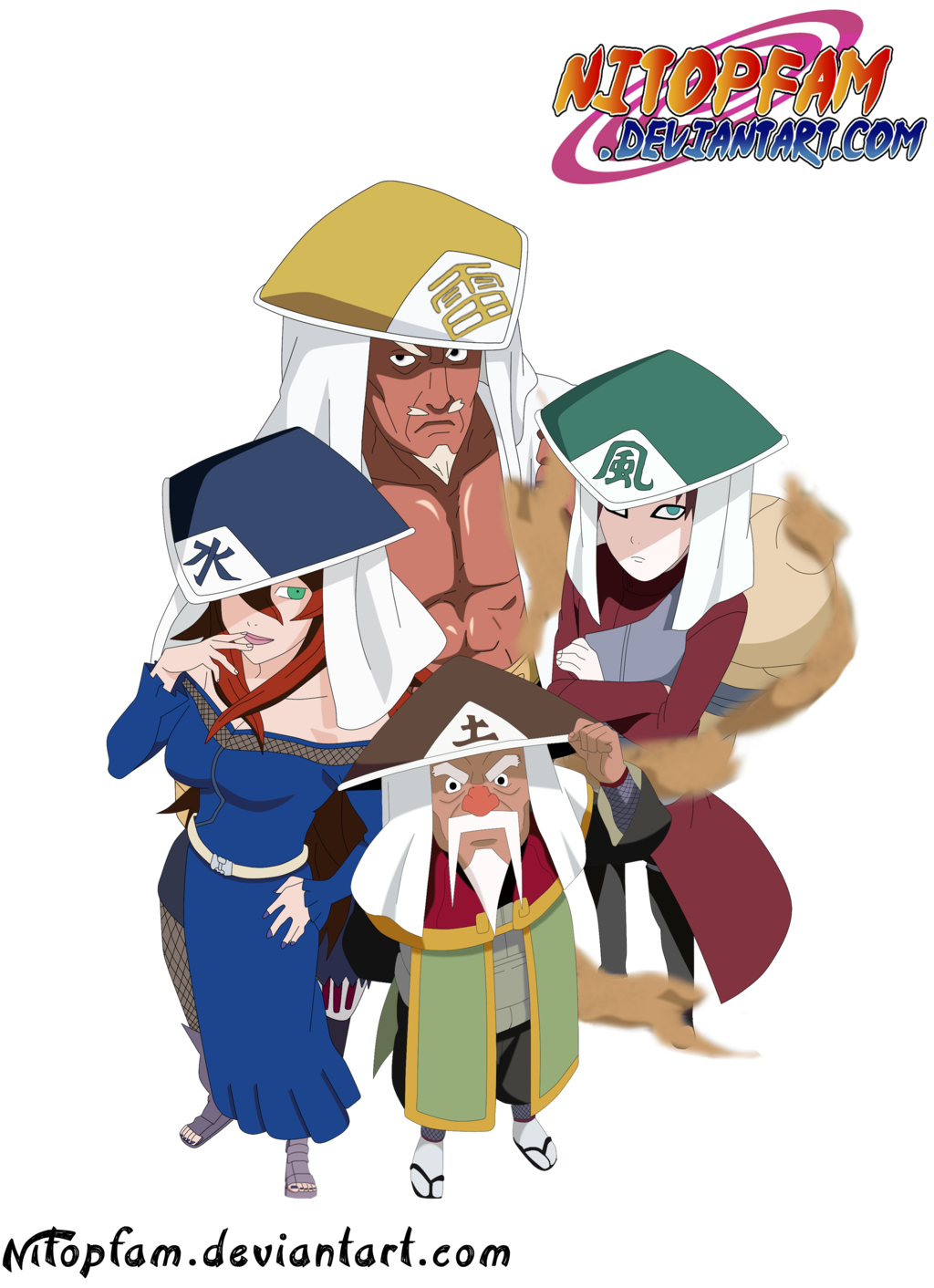 . Hdpng.com Render 4 Kage: Mei, Onoki, Gaara And Ey By Nitopfam - Kage, Transparent background PNG HD thumbnail