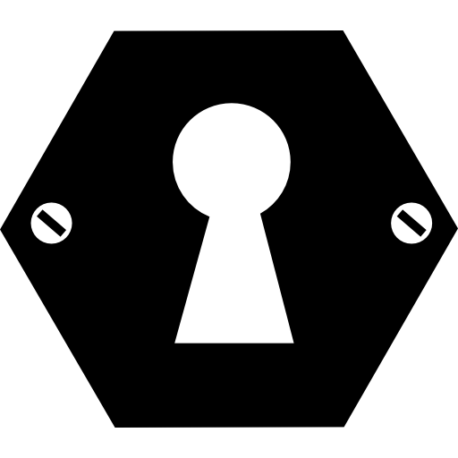 Hexagonal Keyhole Shape Free Icon - Key Shape, Transparent background PNG HD thumbnail