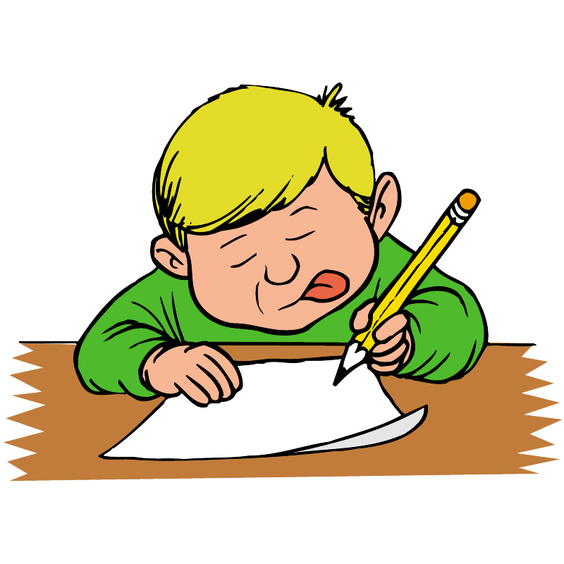 Student Writing Clip Art - Kid Writing, Transparent background PNG HD thumbnail