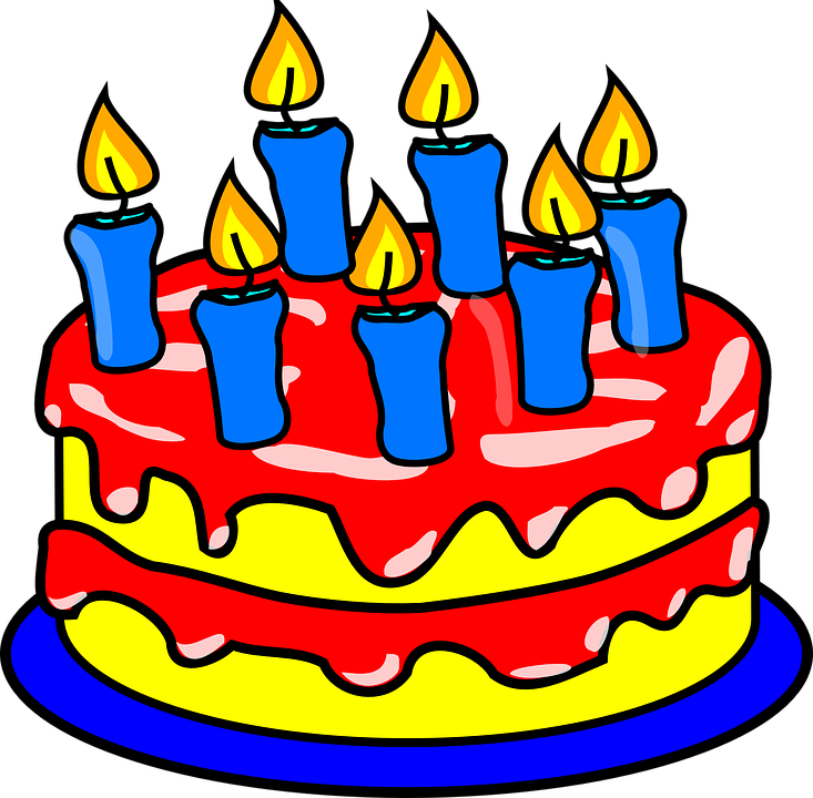 Geburtstag, Kuchen, Kerzen, Kinder, Sieben, Blau - Kuchen Kostenlos, Transparent background PNG HD thumbnail