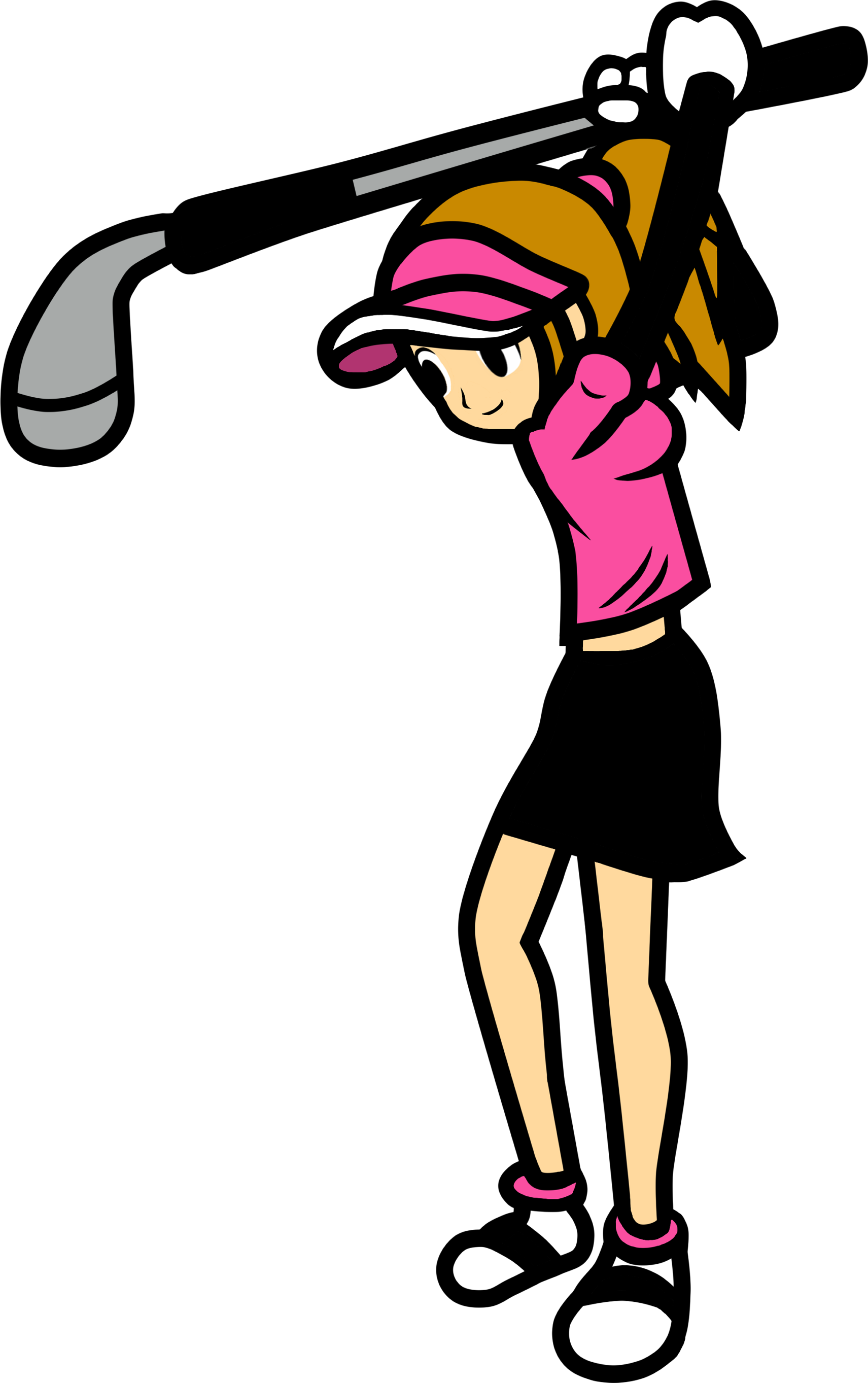 Png Lady Golfer - Female Golfer Wii 2.png, Transparent background PNG HD thumbnail