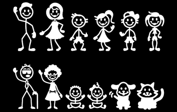 923 Super Stick Family Big16.png - Large Family, Transparent background PNG HD thumbnail
