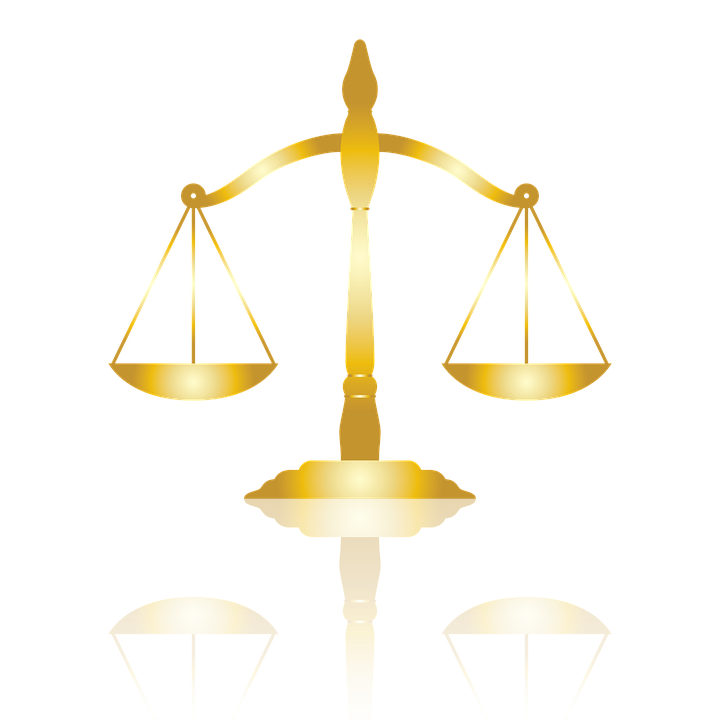 Justice Gold Scale Law Legal Symbol Equality - Lawyer Symbols, Transparent background PNG HD thumbnail