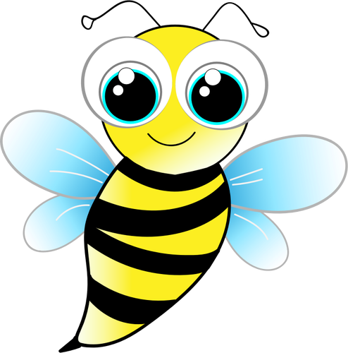 Bee With Big Eyes - Lebah, Transparent background PNG HD thumbnail