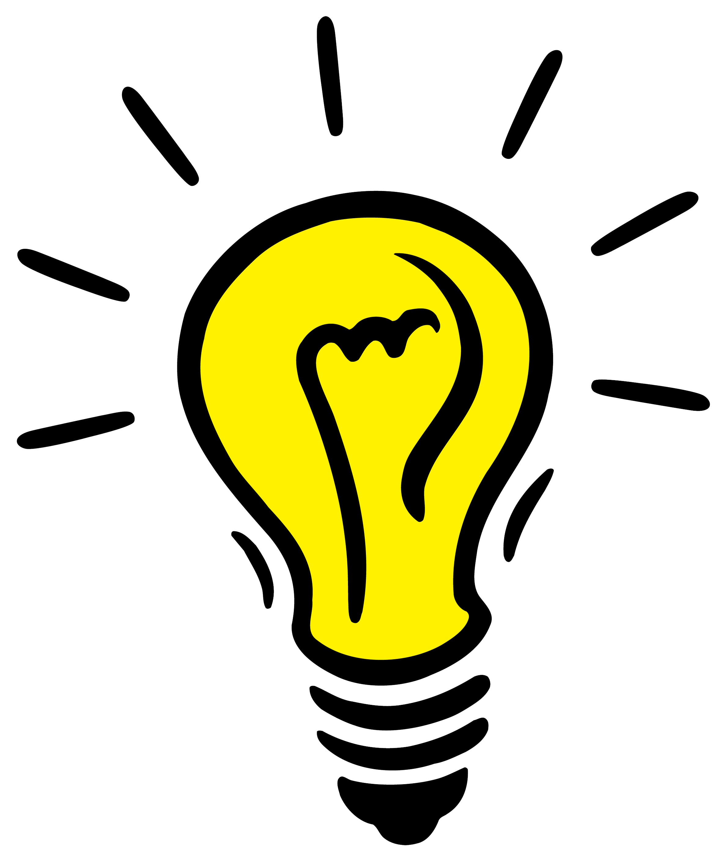 Yellow Light Bulb PNG Image i
