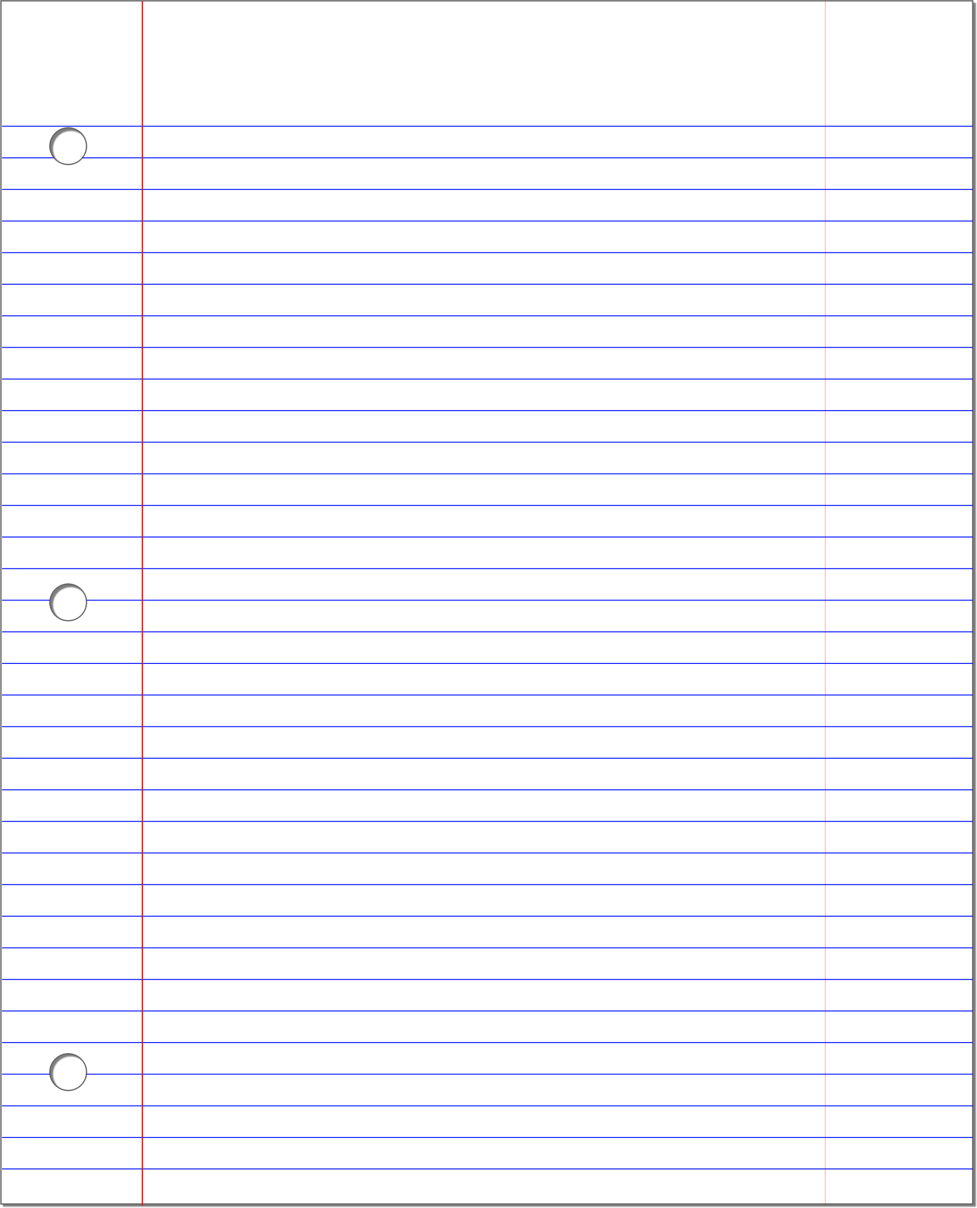 Big Image (Png) - Lined Paper, Transparent background PNG HD thumbnail
