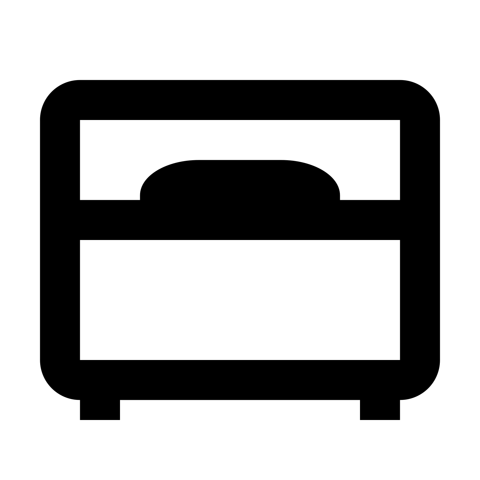 The Icon Single Bed Is Two Rectangles Sitting On Top Of Each Other. The Top. Png 50 Px - Lit Gratuit, Transparent background PNG HD thumbnail