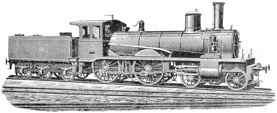Alte, Jahrgang, Zug, Lokomotive, Antik, Vintage Design - Lokomotive, Transparent background PNG HD thumbnail