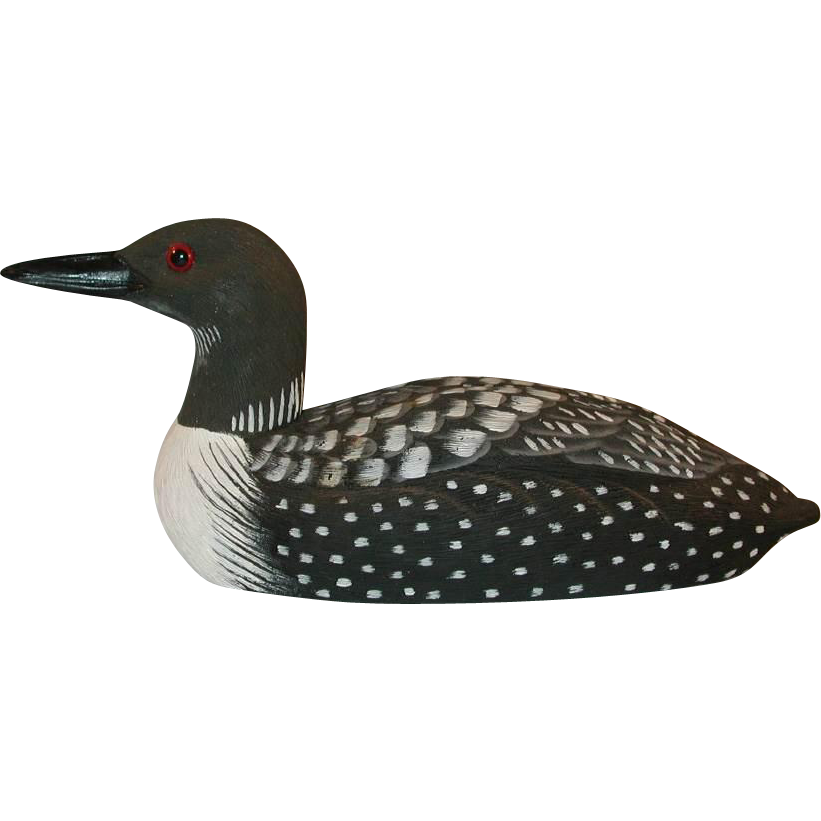 1985 American Wildlife Collection Common Loon After A Carving By Joe Revello Painted By B Hayes American Wildlife Collection From Craft Tex Inc. - Loon, Transparent background PNG HD thumbnail