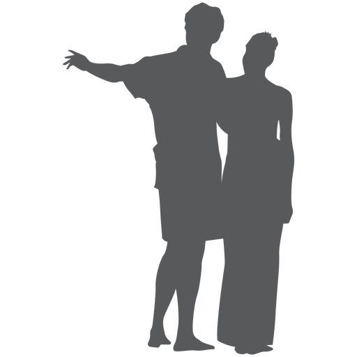 Casual Lovers Silhouette - Lovers, Transparent background PNG HD thumbnail