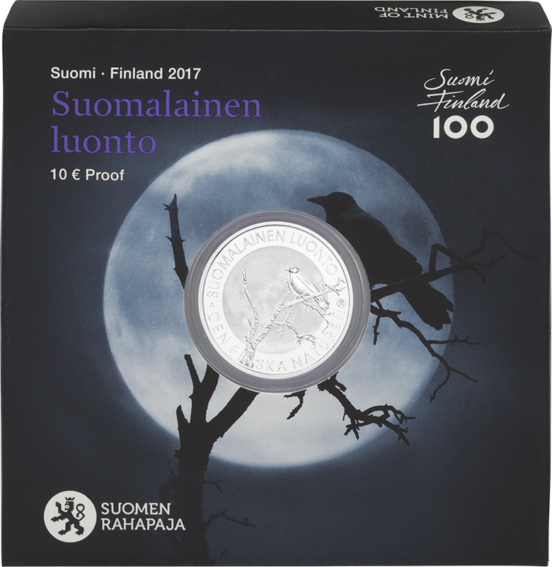 Finnish Nature Commemorative Coin U20Ac 10, Proof - Luonto, Transparent background PNG HD thumbnail
