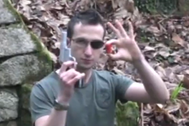 Man Fires Flare Gun At His Head - Man Shooting Himself, Transparent background PNG HD thumbnail