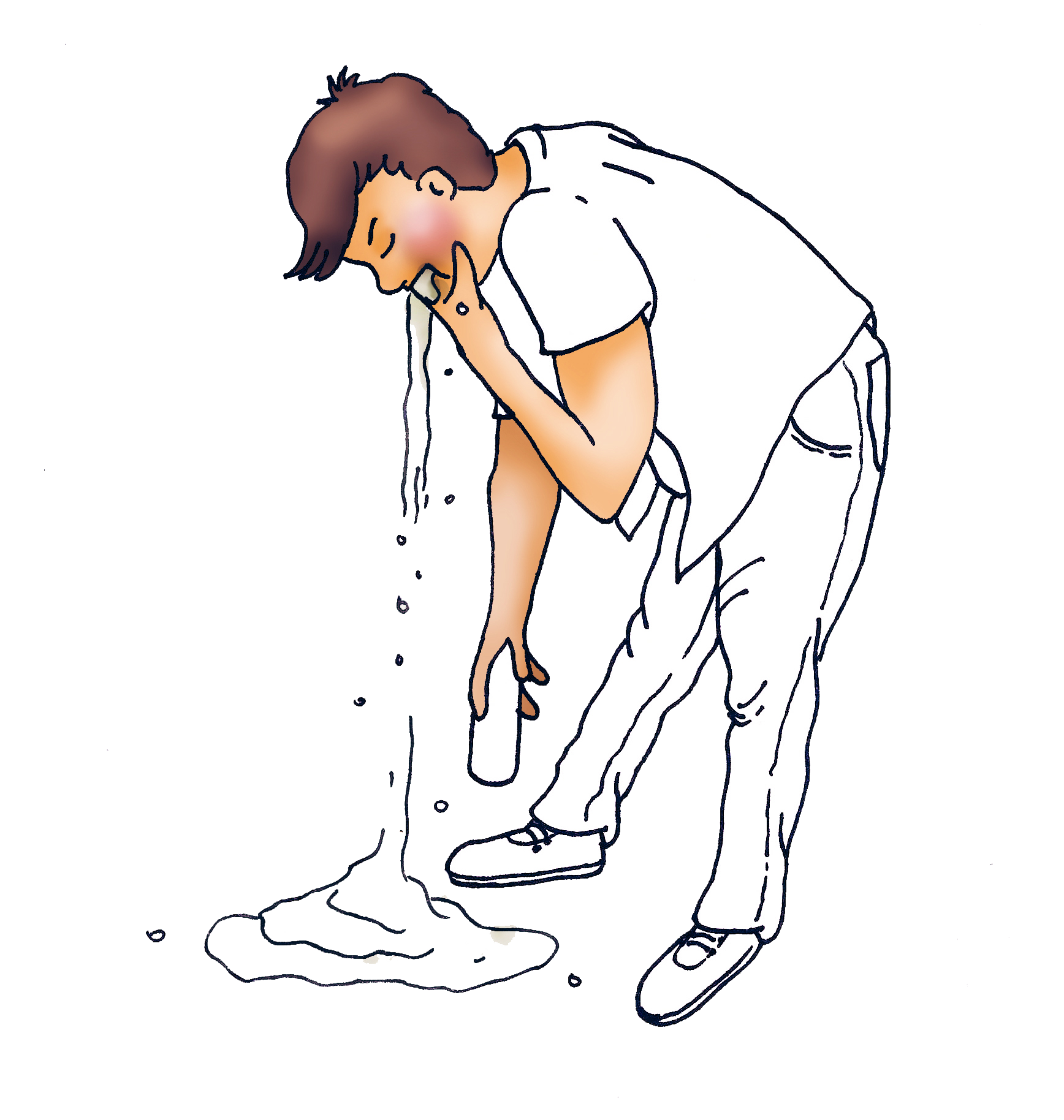 How To Vomit When You Are Too Drunk - Man Vomiting, Transparent background PNG HD thumbnail