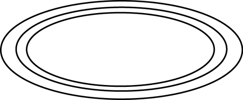 Oval Black And White Clipart - Mat Black And White, Transparent background PNG HD thumbnail
