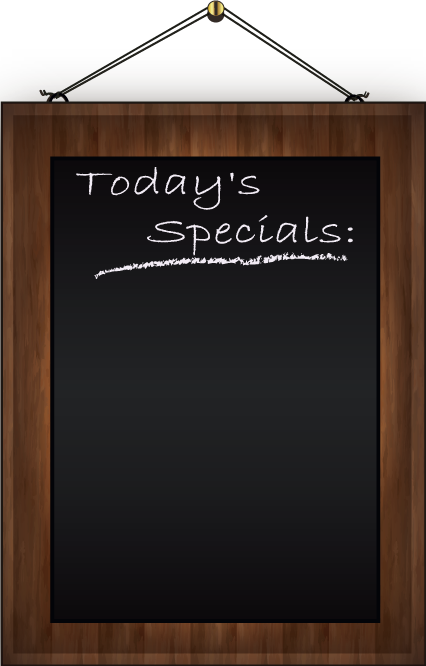 Blackboard Specials - Menu Restaurant, Transparent background PNG HD thumbnail