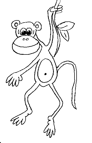 Pin Black U0026 White Clipart Monkey #14 - Monkey Black And White, Transparent background PNG HD thumbnail