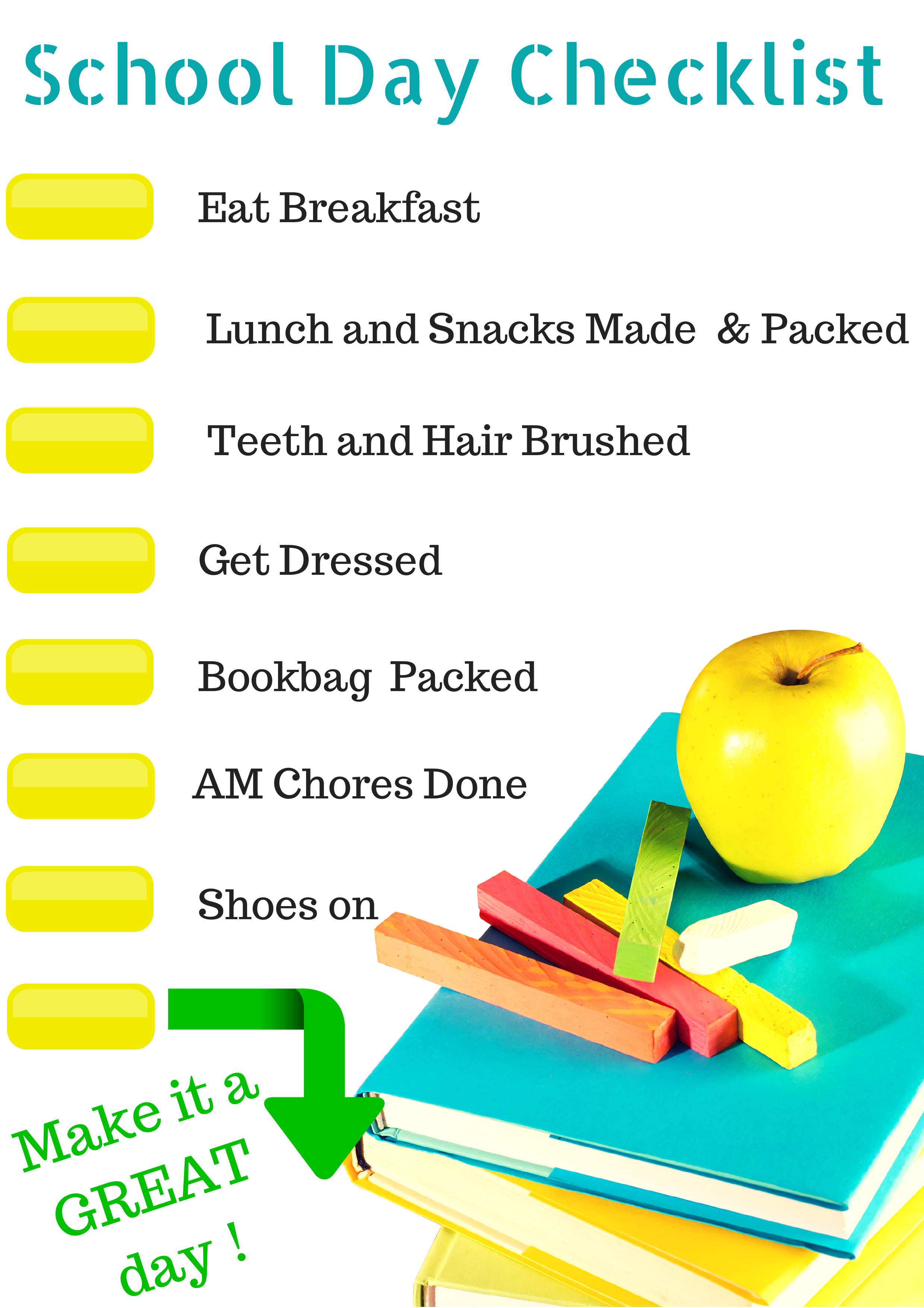 School Morning Routine Checklist Free Printable   Farmeru0027S Wife Rambles - Morning Routine, Transparent background PNG HD thumbnail