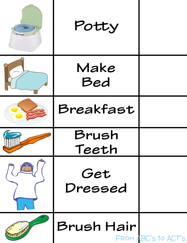 Morning Routine Clipart