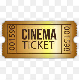 Movie Tickets Vector Material Golden, Golden, Movie Ticket, Vector Png And Vector - Movie Ticket, Transparent background PNG HD thumbnail