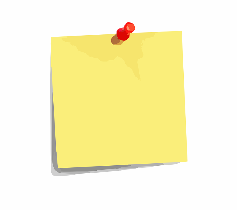 Free Vector Graphic: Sticky Note, Paper, Pin, Notes   Free Image On Pixabay   294627 - Not, Transparent background PNG HD thumbnail