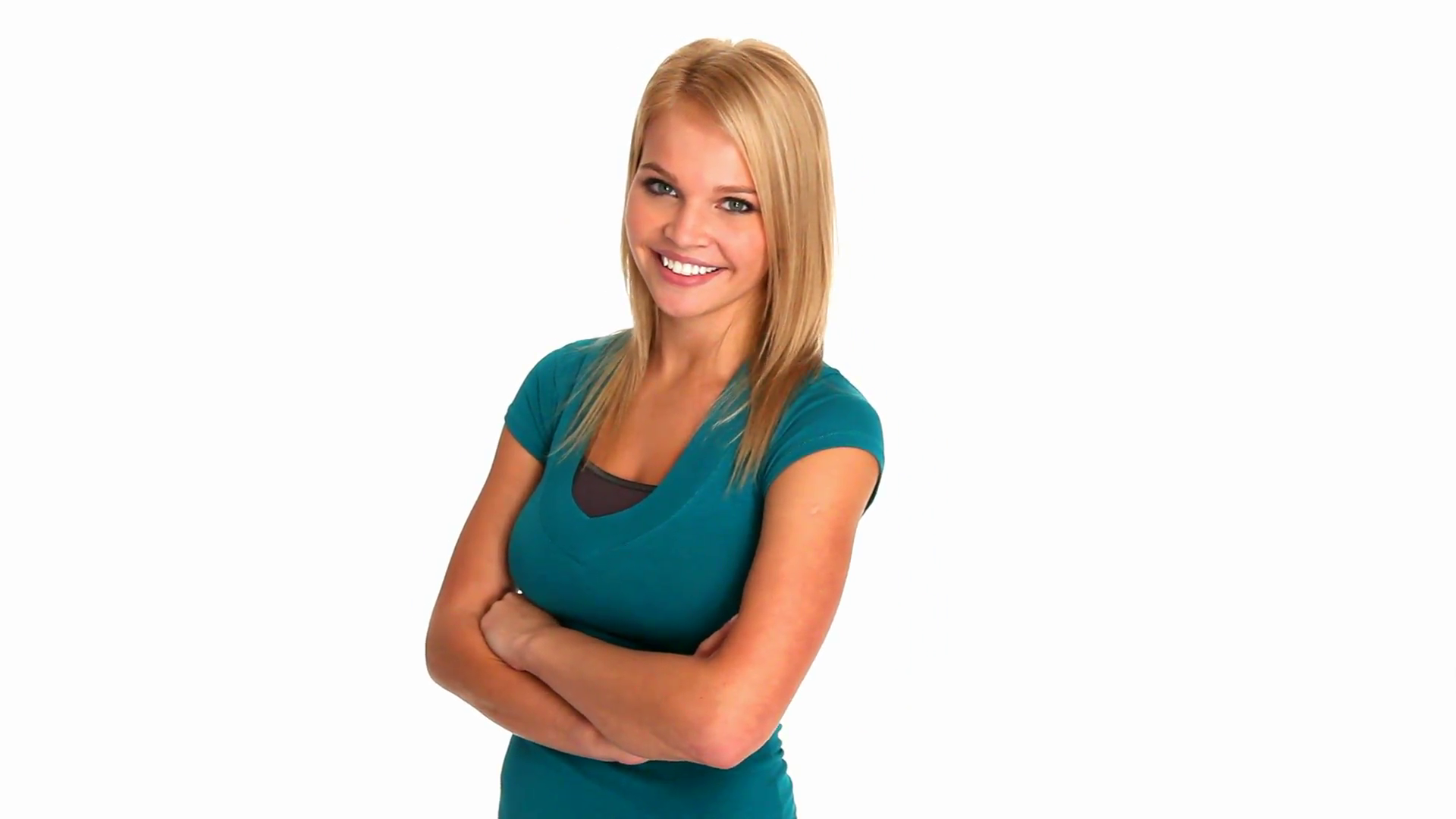 Attractive Confident Young Blonde Woman Posing Against A White Background With Arms Folded Stock Video Footage   Videoblocks - Of Young Blonde Woman, Transparent background PNG HD thumbnail