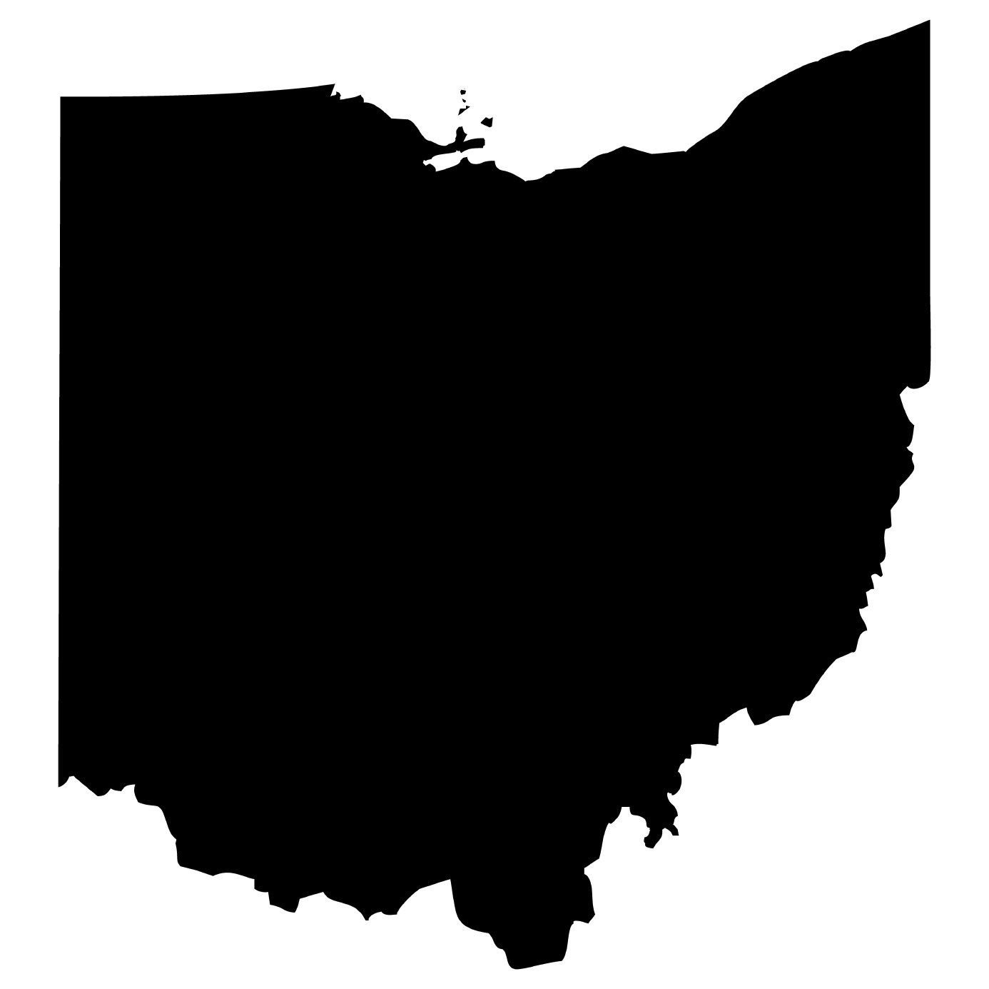 High Detailed Vector Map   Ohio - Ohio, Transparent background PNG HD thumbnail