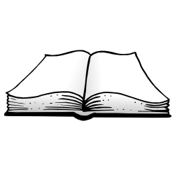 Black Open Book Clip Art - Open Book Black And White, Transparent background PNG HD thumbnail