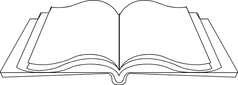 Png Open Book Black And White - Illustration Of An Open Blank Book : Free Stock Photo ?, Transparent background PNG HD thumbnail