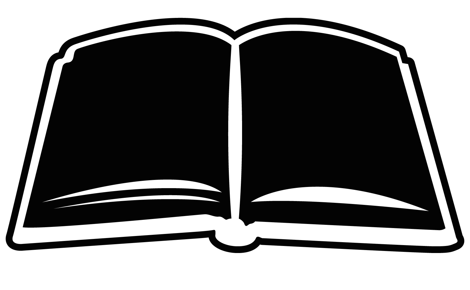Open Book Clipart - Open Book Black And White, Transparent background PNG HD thumbnail