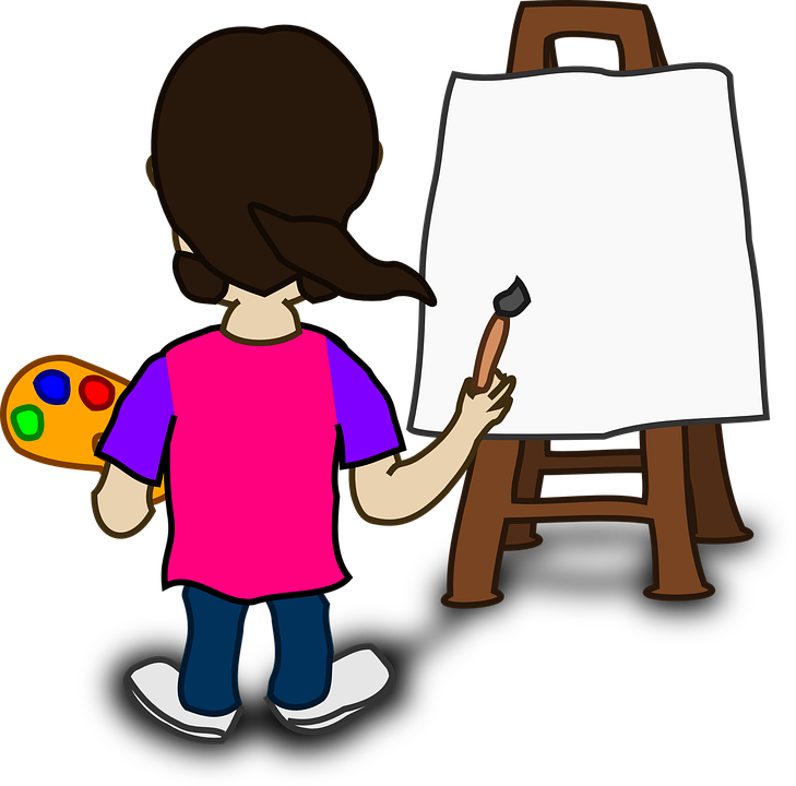 Peinture, Artiste, Enfant, Rose, Jeune Fille, Brosse - Peintre Artiste, Transparent background PNG HD thumbnail