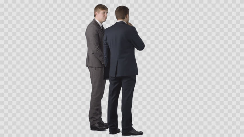 Two Businessmanu0027S In Office Clothes Are Looking At Something And Discussing. Clip With Alpha Channel Stock Footage Video 25268882 | Shutterstock - People Working Office, Transparent background PNG HD thumbnail