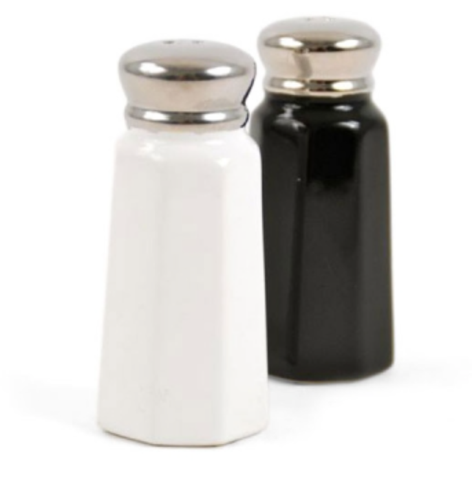 Black And White Diner Salt And Pepper Shakers - Pepper Shaker, Transparent background PNG HD thumbnail