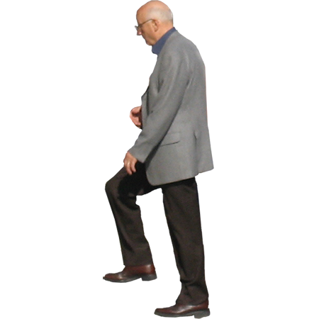 Old Man Walking Up Stairs. Parent Category : Cutouts - Person Walking, Transparent background PNG HD thumbnail
