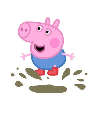 Cartoon Characters: Peppa Pig Png Pack - Pig In Mud, Transparent background PNG HD thumbnail